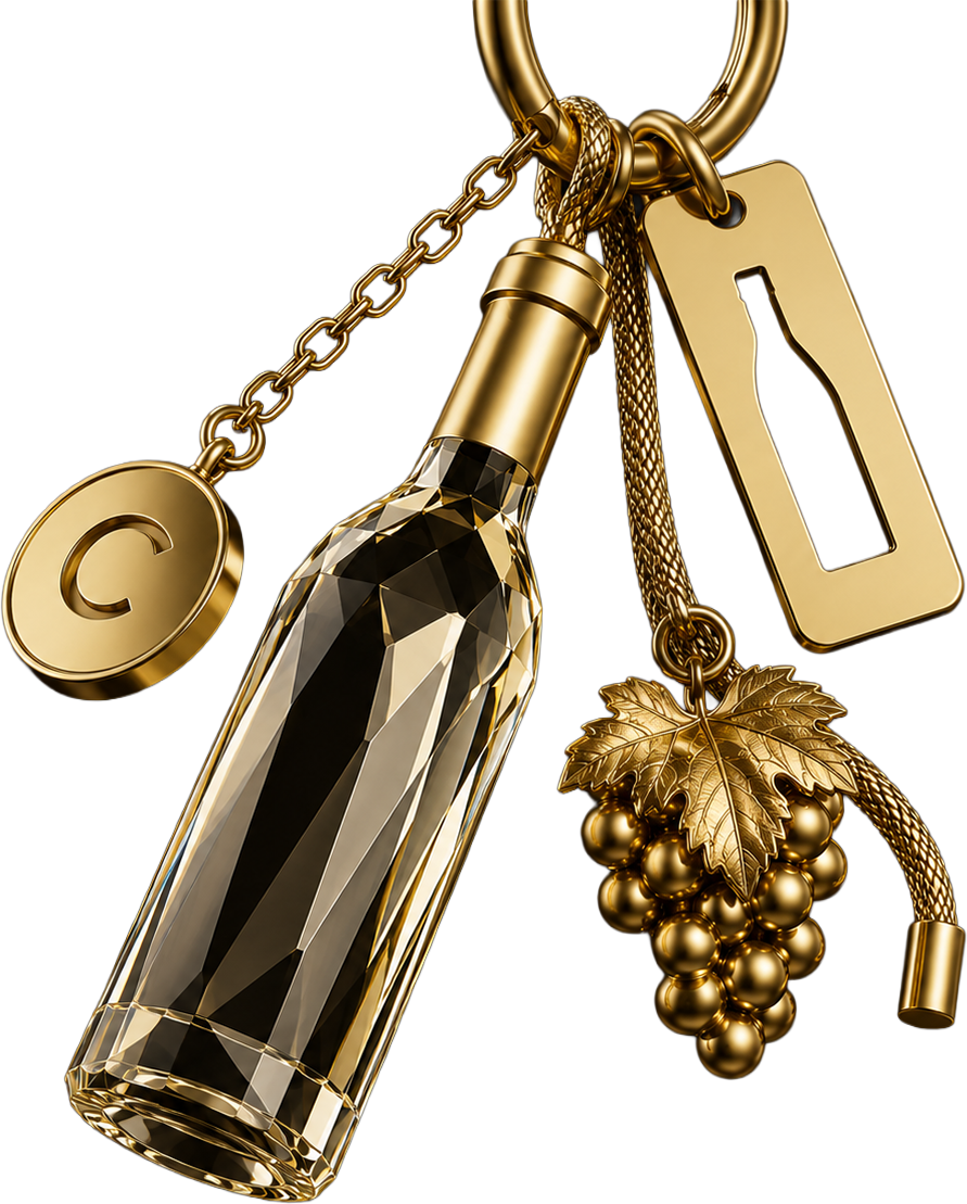 Cellars Rewards Club gold keychain
