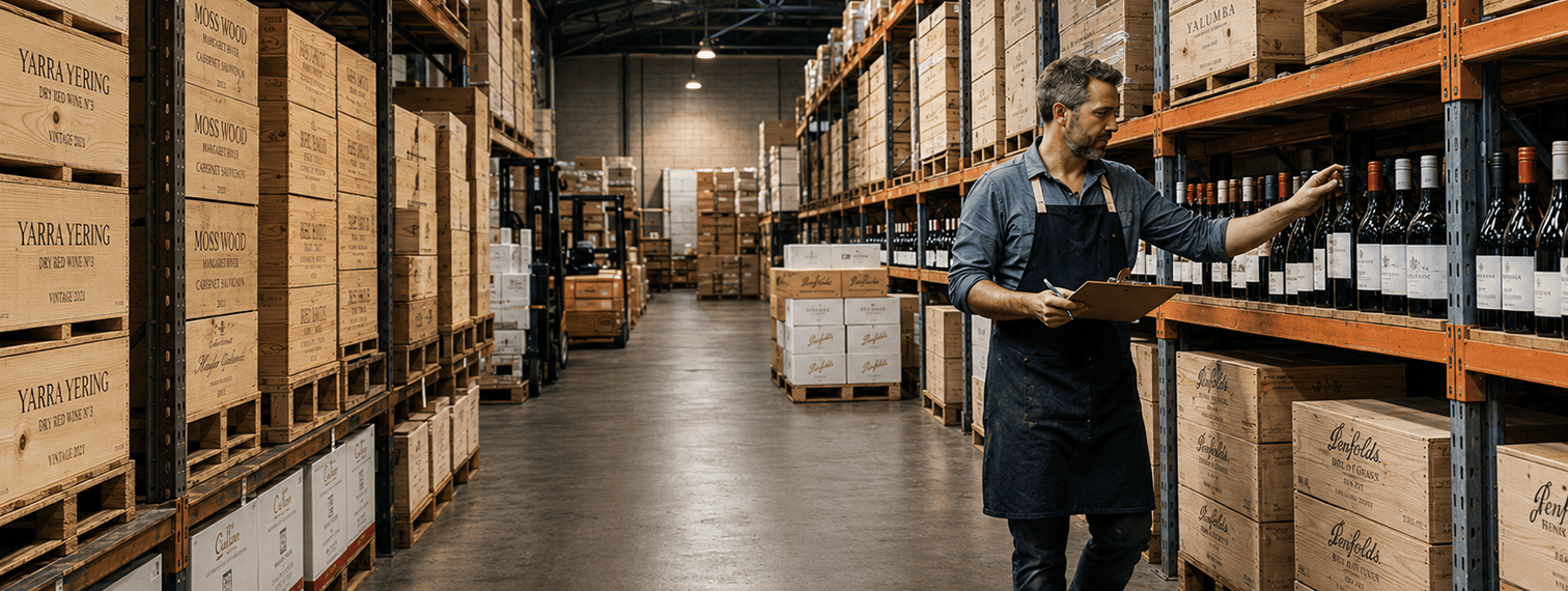 A cellar concierge selecting wines