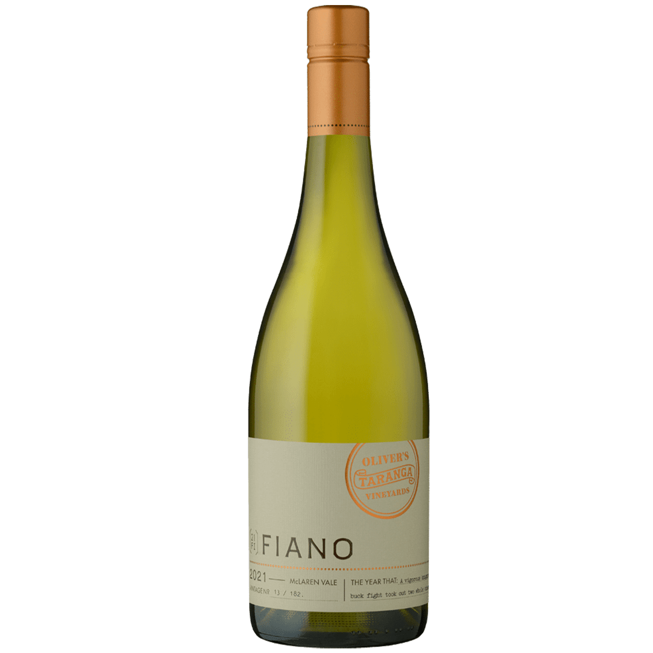 Oliver’s Taranga Small Batch Fiano 2025 (6 Bottles) McLaren Vale, SA — Fiano from McLaren Vale
