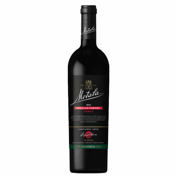 Metala Wines William Formby Shiraz 2016 (6 Bottles) Langhorne Creek, Australia