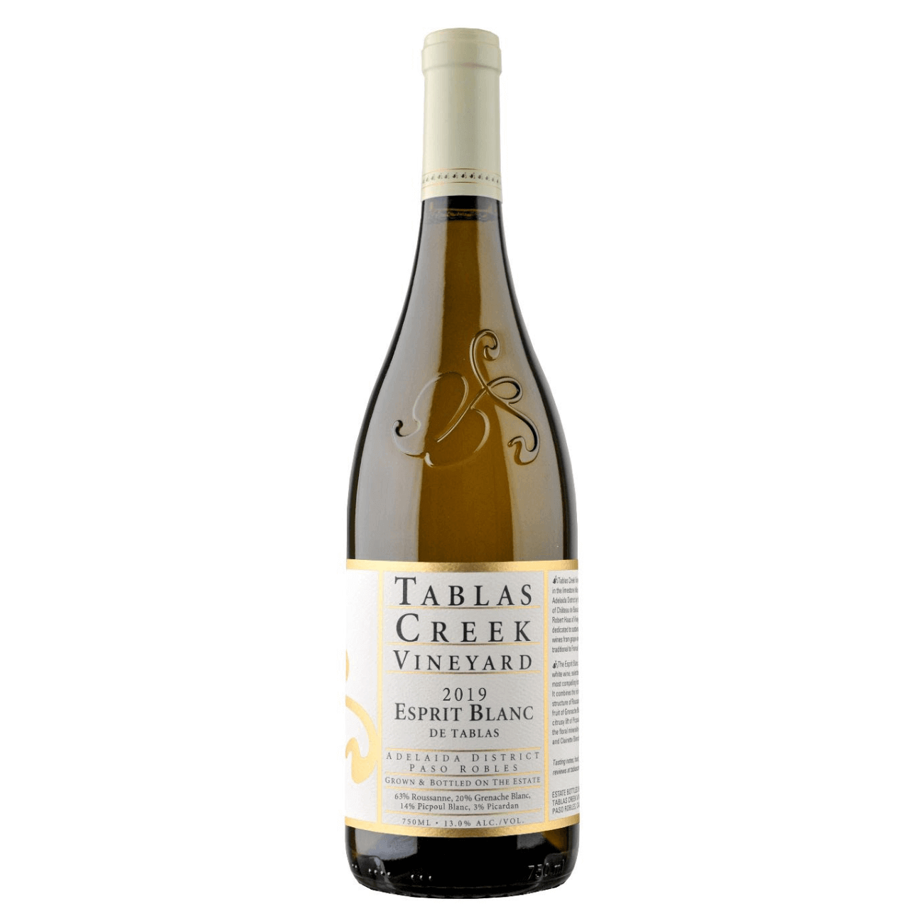 Tablas-Creek-Vineyard-Esprit-de-Tablas-Blanc-2019 Tablas Creek Esprit de Tablas Blanc 2019 (6 Bottles) Adelaida Road, California - Image 1