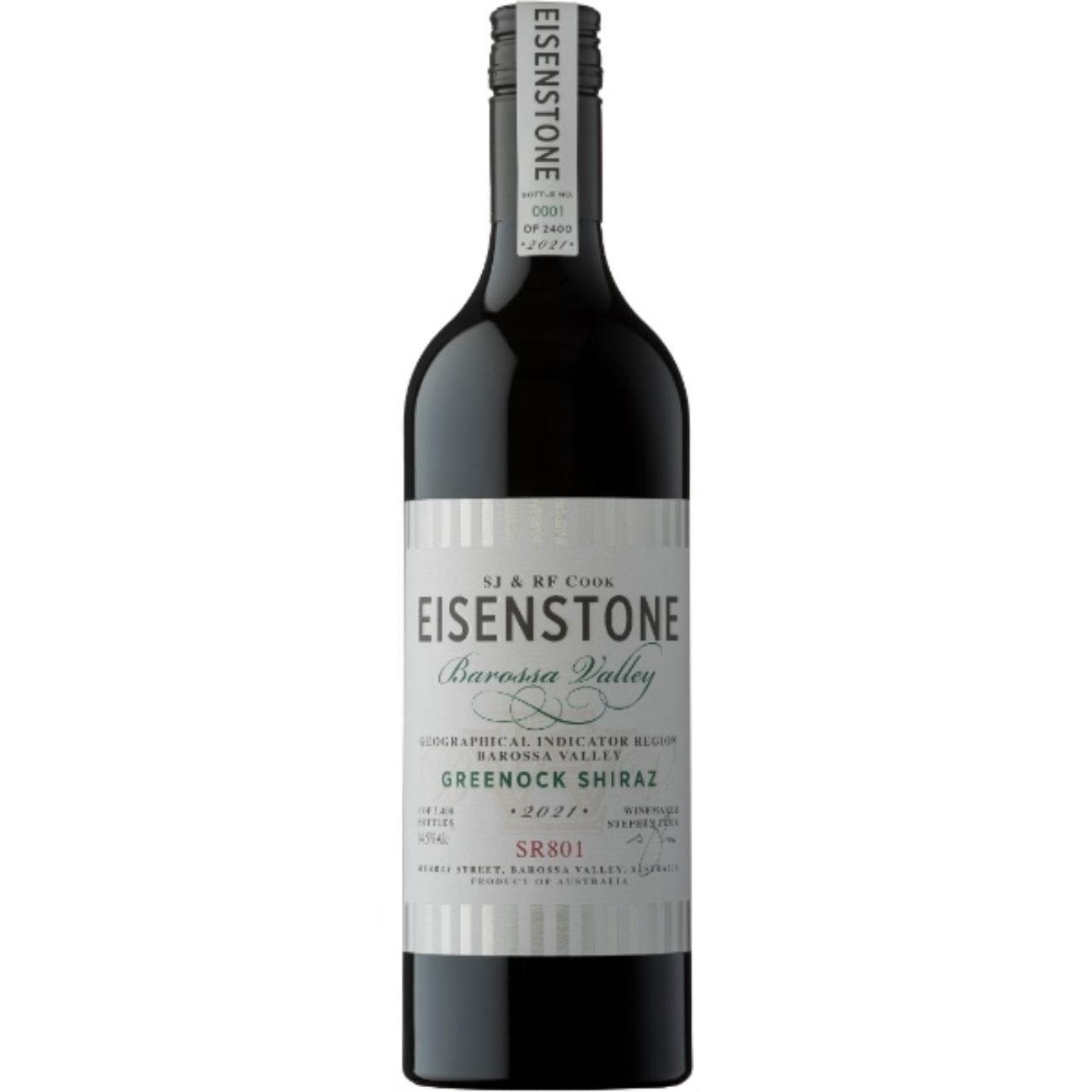 Eisenstone Greenock Shiraz SR801 2023 (6 Bottles) Barossa Valley, SA — Shiraz from Barossa Valley