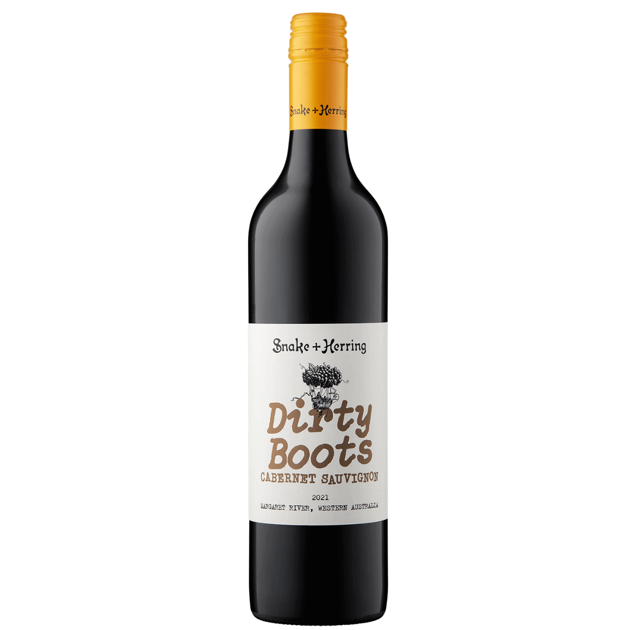 Snake and Herring ‘Dirty Boots’ Cabernet Sauvignon 2022 (12 Bottles) Margaret River, WA — Cabernet Sauvignon from Margaret River
