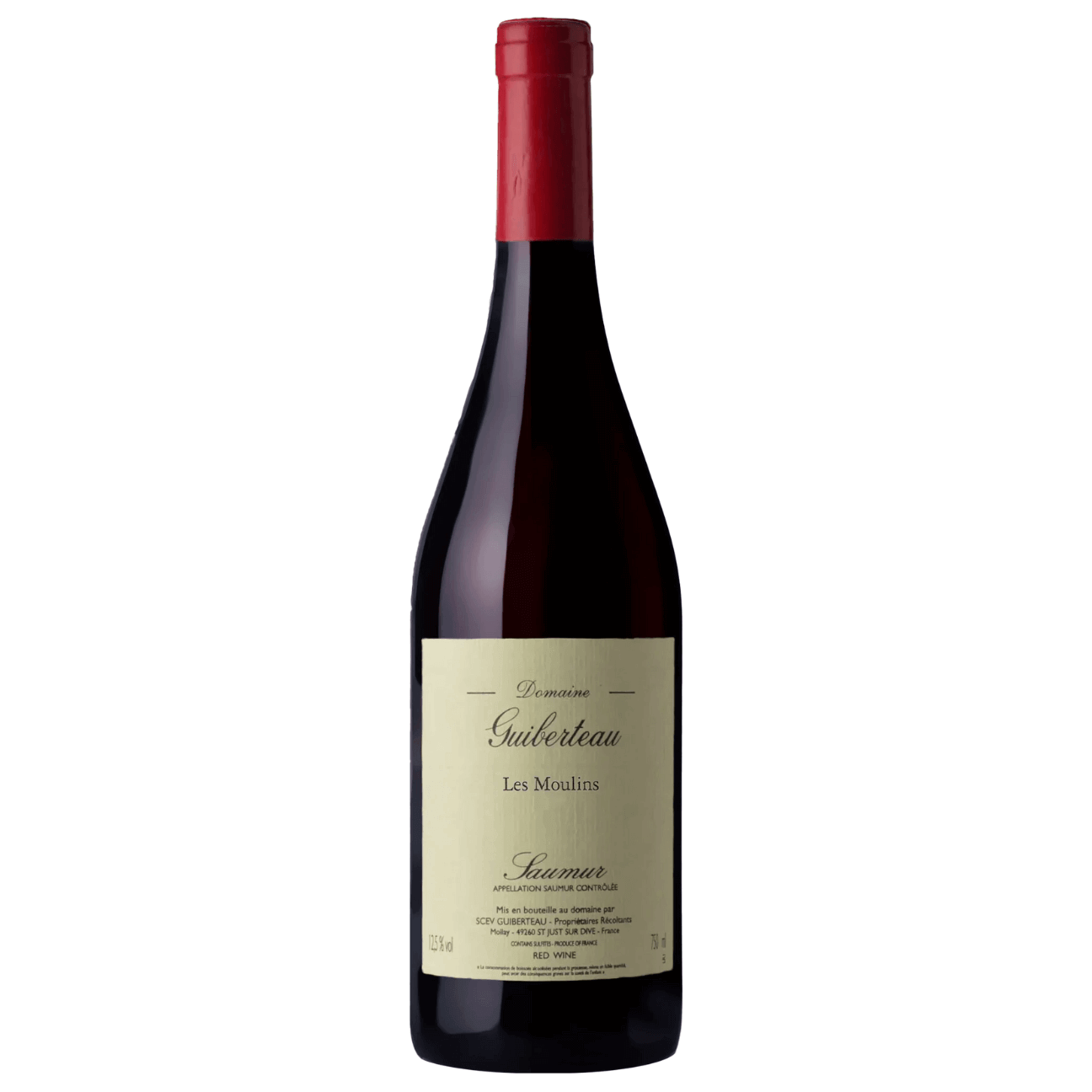 DOMAINE-GUIBERTEAU-SAUMUR-LES-MOULINS-ROUGE-2022 Domaine Guiberteau Saumur Les Moulins Rouge 2023 (6 Bottles) Loire Valley, France - Image 1