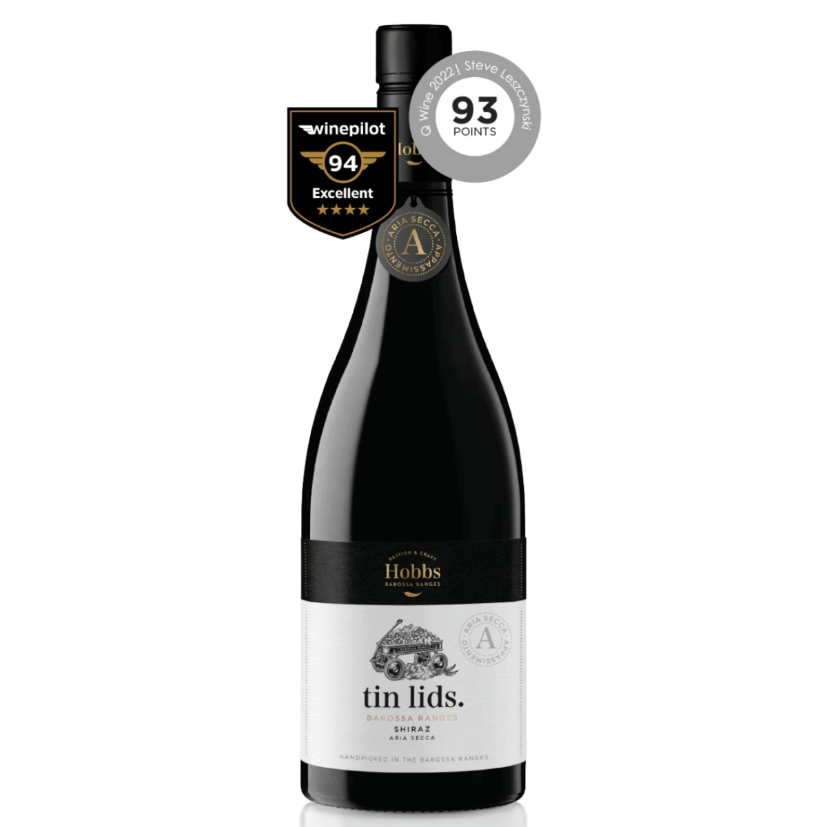Hobbs "Tin Lids" Aria Secca Shiraz 2020 (6 bottles) Barossa Valley - Image 1