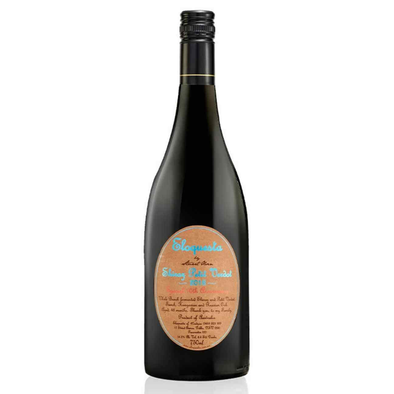 Eloquesta ‘10th Anniversary Edition’ Shiraz Petit Verdot 2018 (6 Bottles) Mudgee, NSW — Shiraz from Mudgee