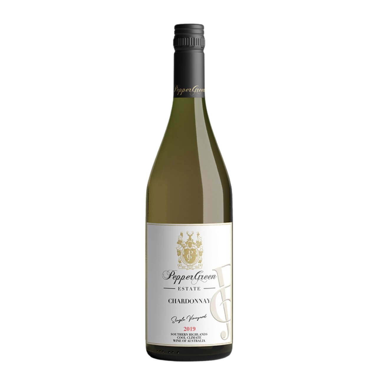 PepperGreen Estate Chardonnay Single Vineyard 2019 (6 Bottles) Southern Highlands, NSW — Chardonnay from Southern Highlands