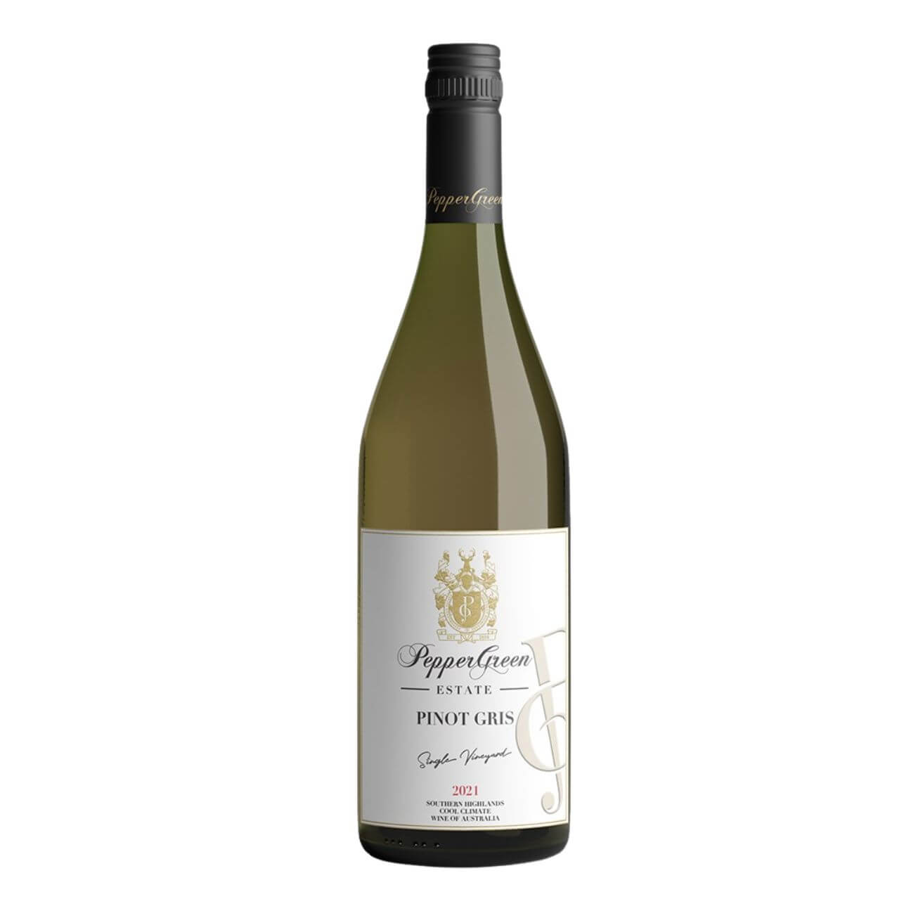 PepperGreen Estate Pinot Gris Single Vineyard 2021 (6 Bottles) Southern Highlands, NSW — Pinot Gris from Southern Highlands