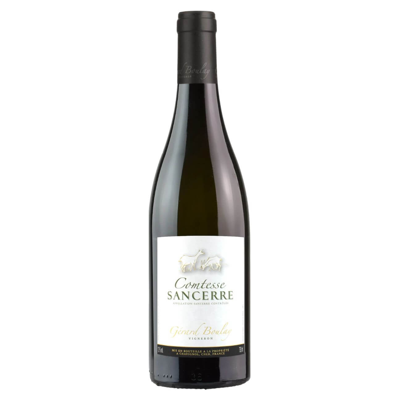 Domaine Gérard Boulay Sancerre Comtesse 2023 Bottle of Comtesse Sancerre wine by Gérard Boulay, dark glass with a white label, shown upright