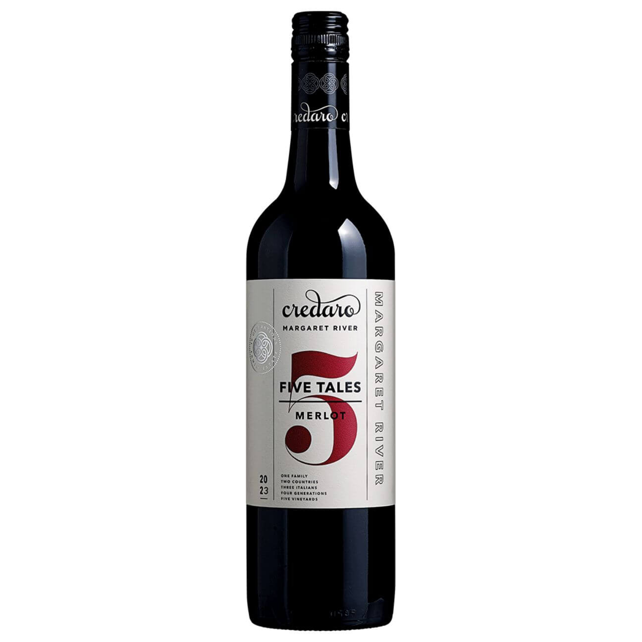 Credaro Five Tales Merlot 2023 (12 Bottles) Caves Road, Yallingup — Merlot from Yallingup