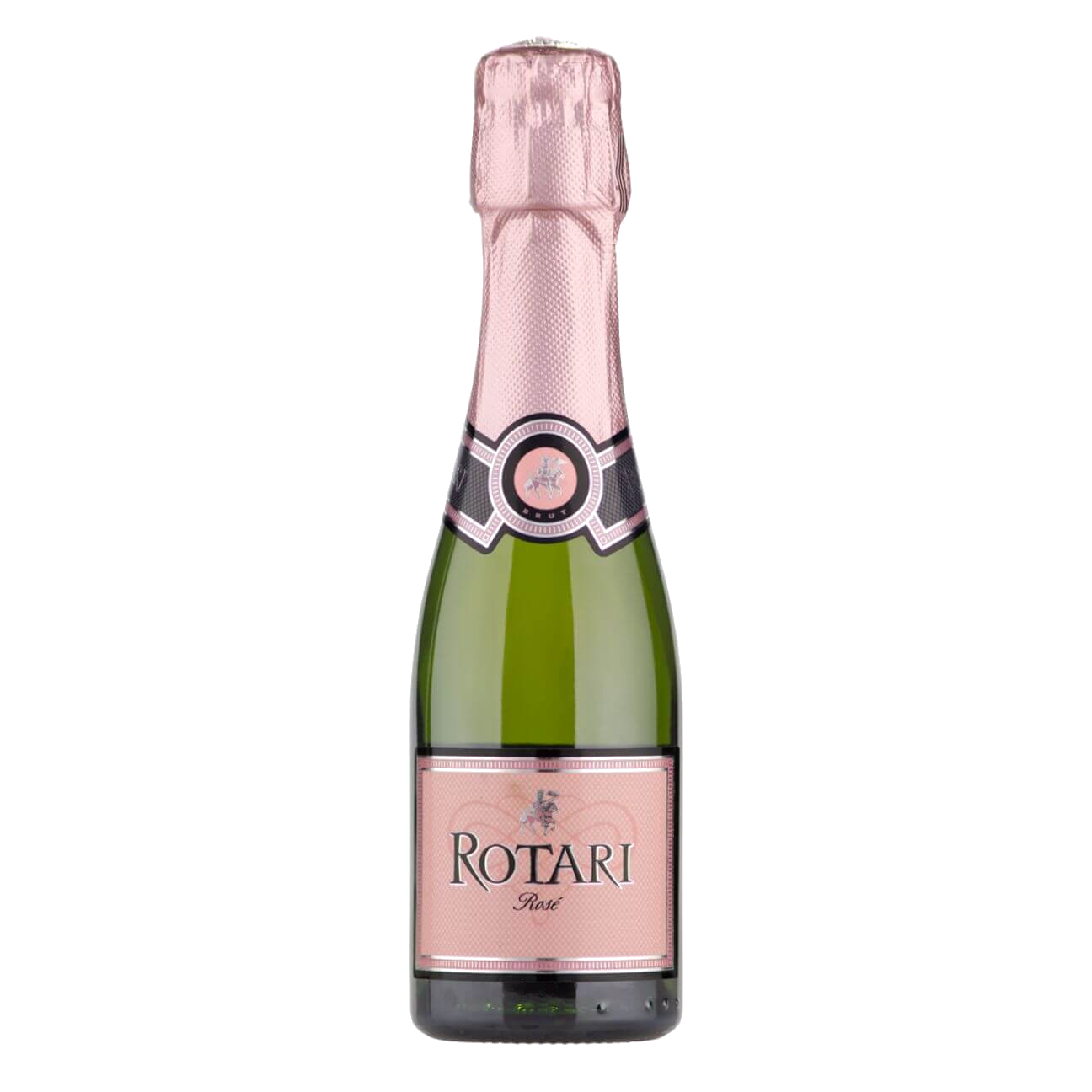 Rotari Brut Rosé Italian Sparkling Piccolo 2021 (24 Bottles) Trentino Alto Adige, Italy