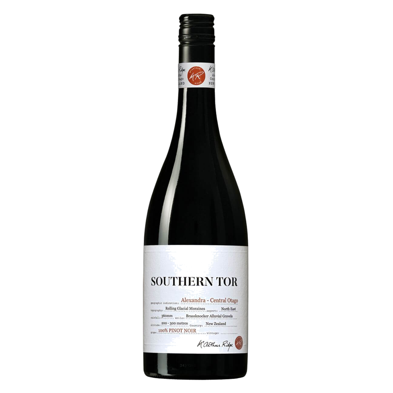 McArthur Ridge Southern Tor Pinot Noir 2024 (6 Bottles) Central Otago, NZ