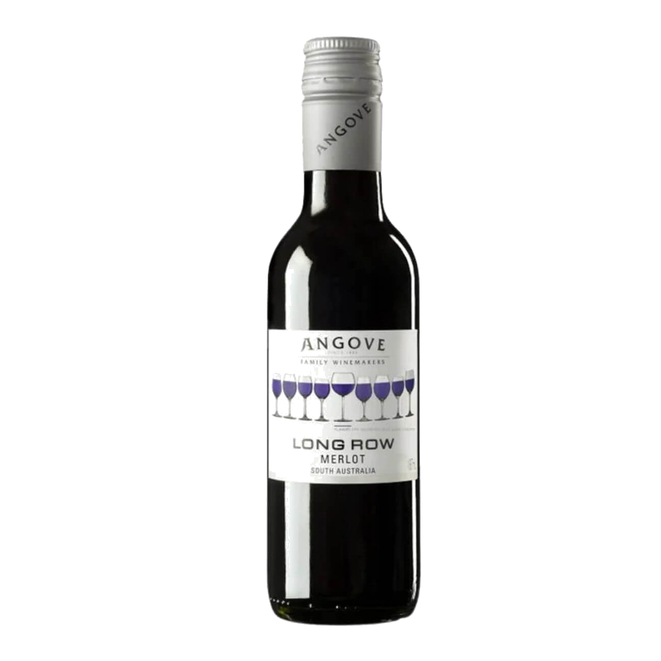 Angove Long Row Merlot 187ml 2023 (24 Bottles) Riverland, SA