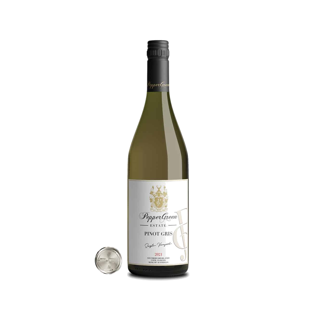 PepperGreen Estate Pinot Gris Single Vineyard 2021 (6 Bottles) Southern Highlands, NSW