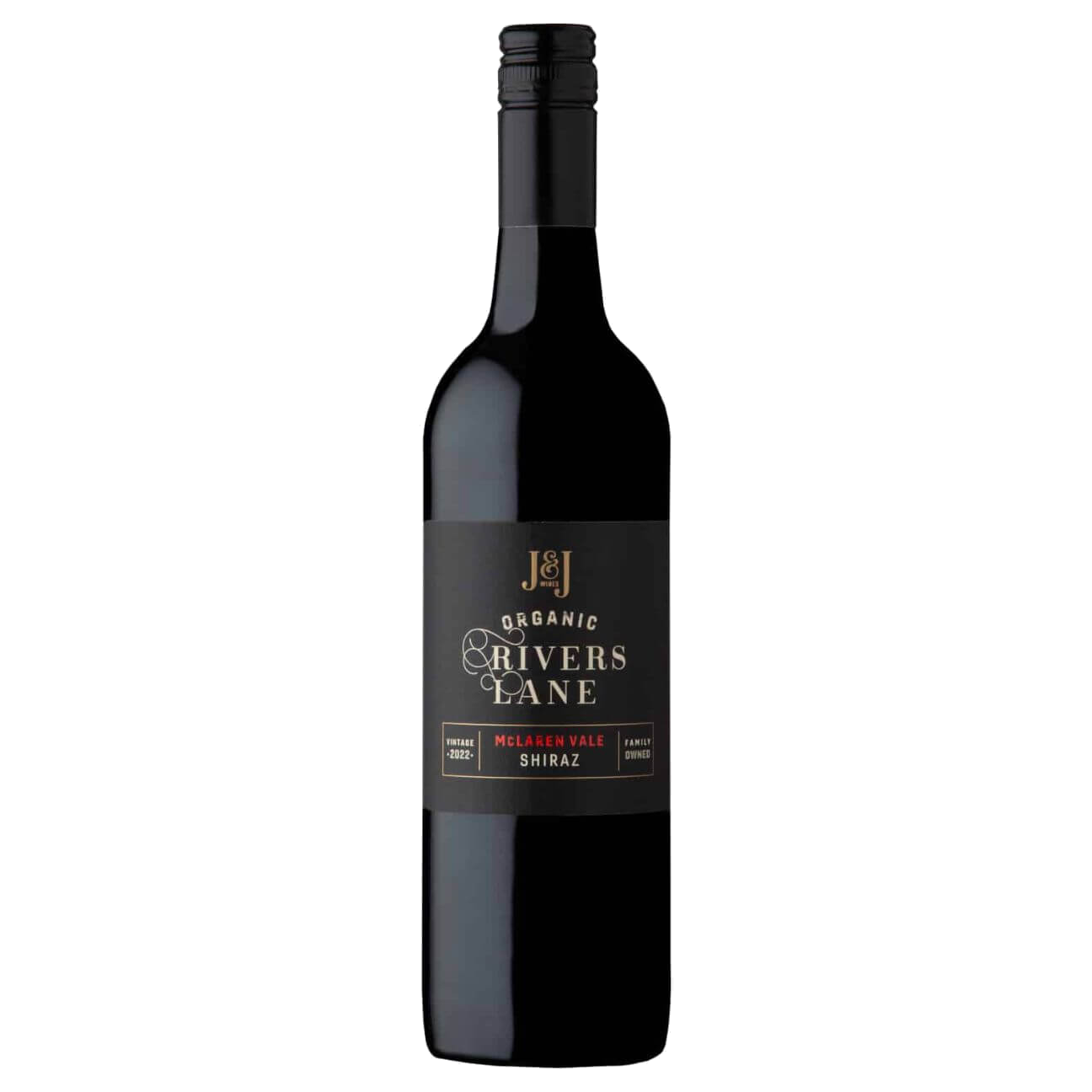 J and J Wines Rivers Lane Organic Shiraz 2022 (6 Bottles) McLaren Vale, SA