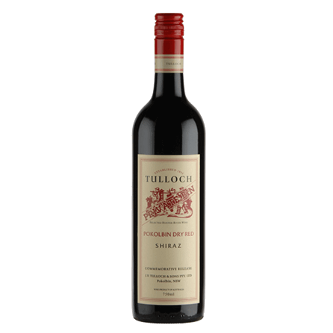 Tulloch Wines Shiraz Private Bin Pokolbin Dry Red 2023 (6 Bottles) Hunter Valley, NSW