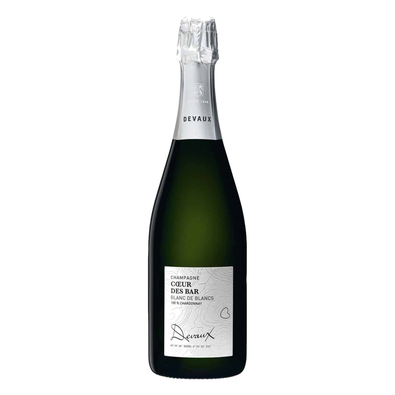 Devaux Blanc de Blanc Coeur des Bar NV (6 Bottles) Champagne, France