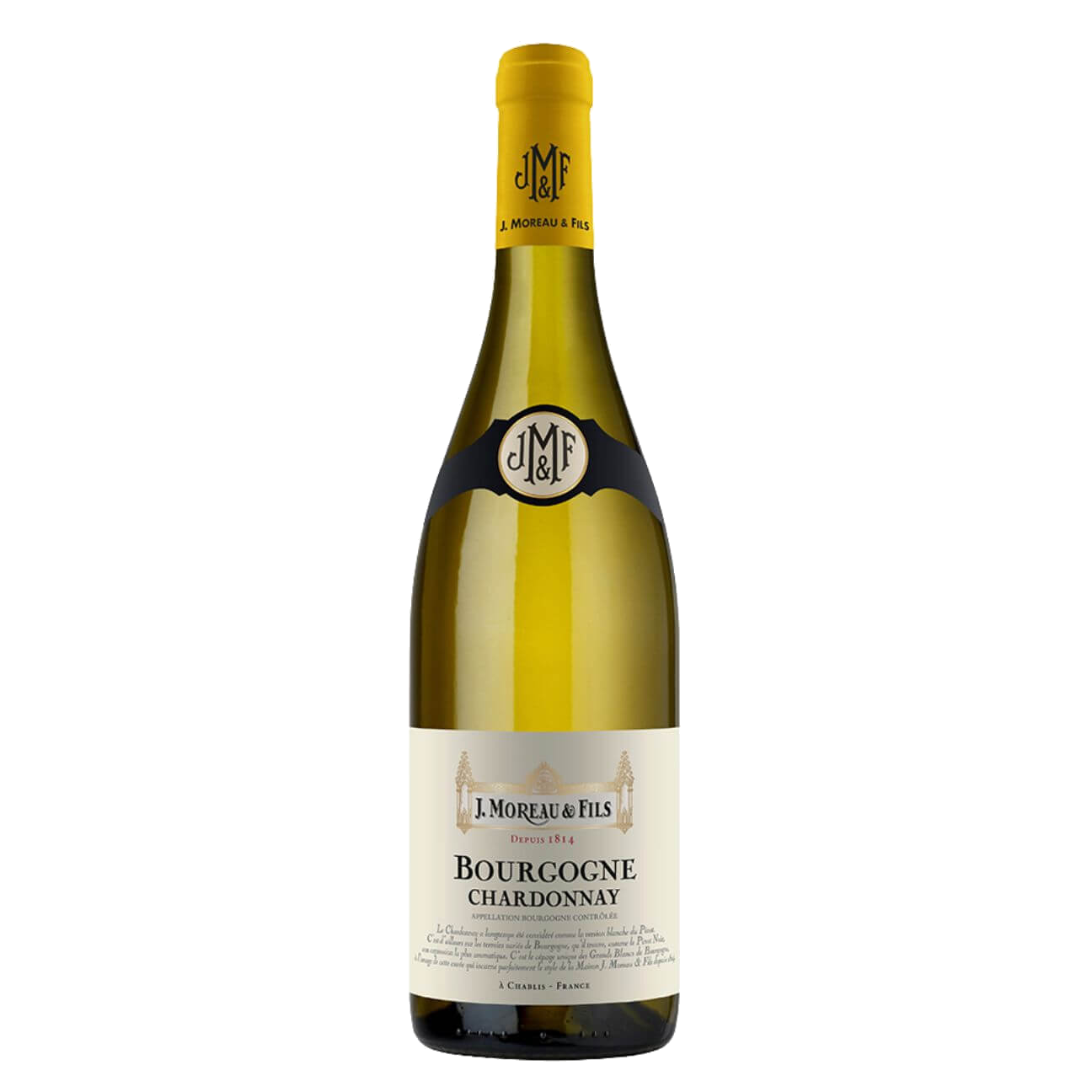 J. Moreau & Fils Bourgogne Chardonnay 2023 (12 Bottles) Chablis, France