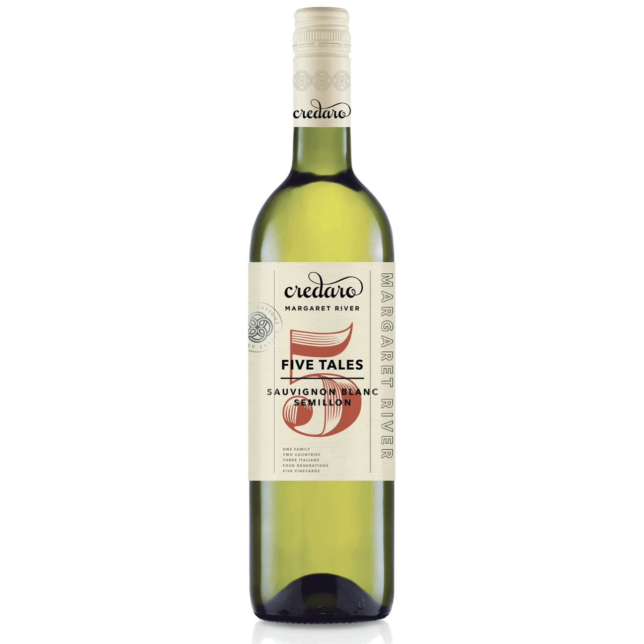 Credaro Five Tales Sauvignon Blanc Semillon 2025 (12 Bottles) Caves Road, Yallingup