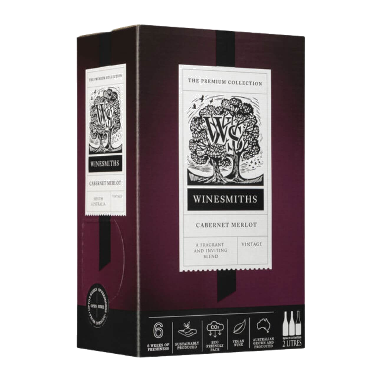 Winesmiths Premium Cabernet Merlot 2L (6 Pack) South Australia