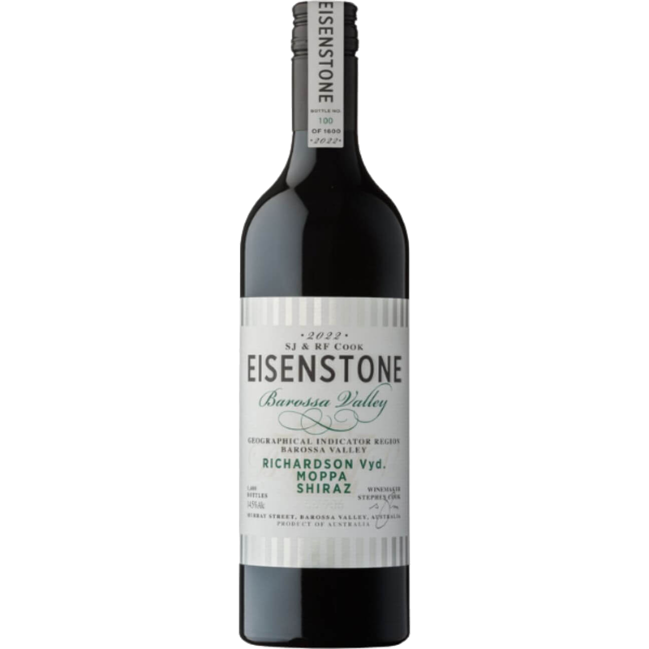 Eisenstone 'Richardson Vineyard Moppa' Shiraz SV906 2022 (6 Bottles) Barossa Valley, SA