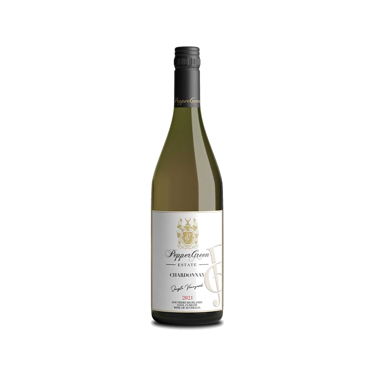 PepperGreen Estate Chardonnay Unoaked Single Vineyard 2021 (6 Bottles) Southern Highlands, NSW