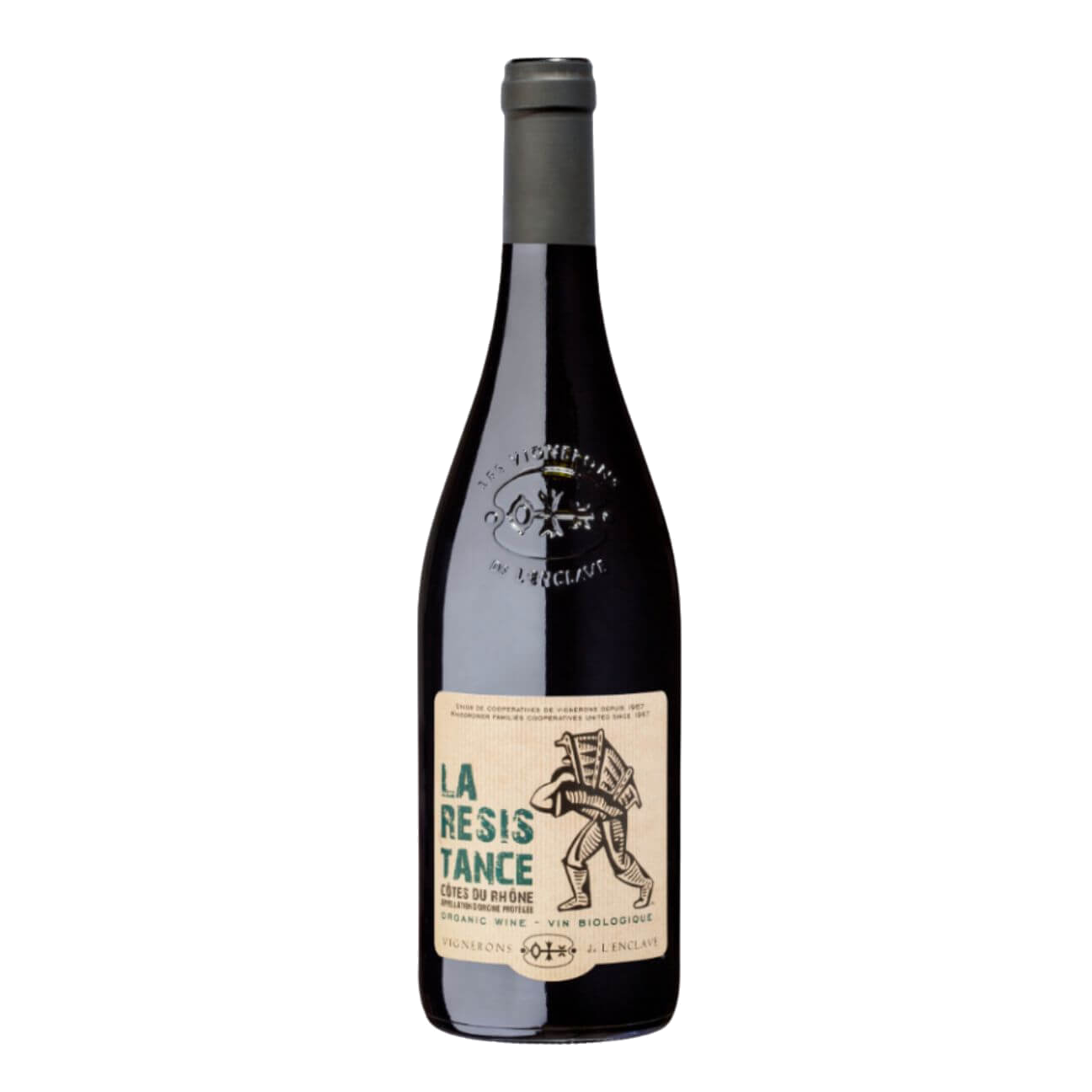 Vignerons de L'Enclave La Résistance Organic Côtes du Rhône Rouge 2018 (6 Bottles) Rhone Valley, France