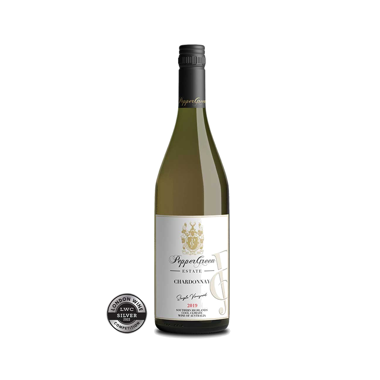 PepperGreen Estate Chardonnay Single Vineyard 2019 (6 Bottles) Southern Highlands, NSW