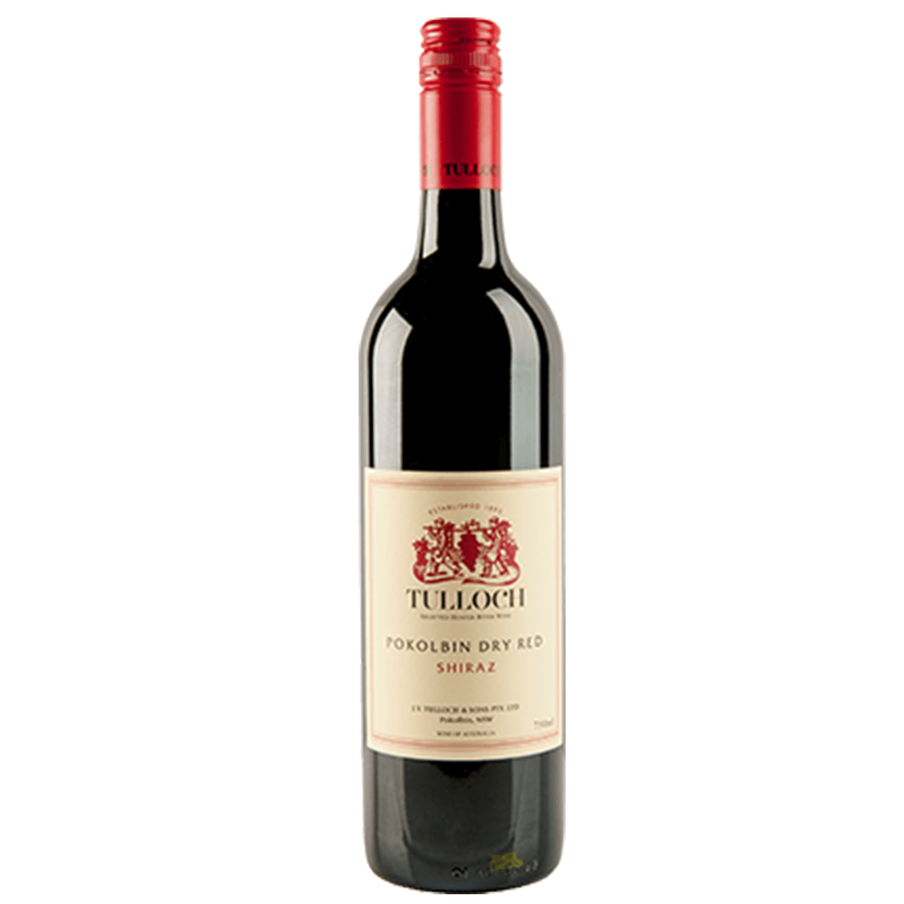 Tulloch Wines Shiraz Pokolbin Dry Red Heritage Range 2023 (6 Bottles) Hunter Valley, NSW