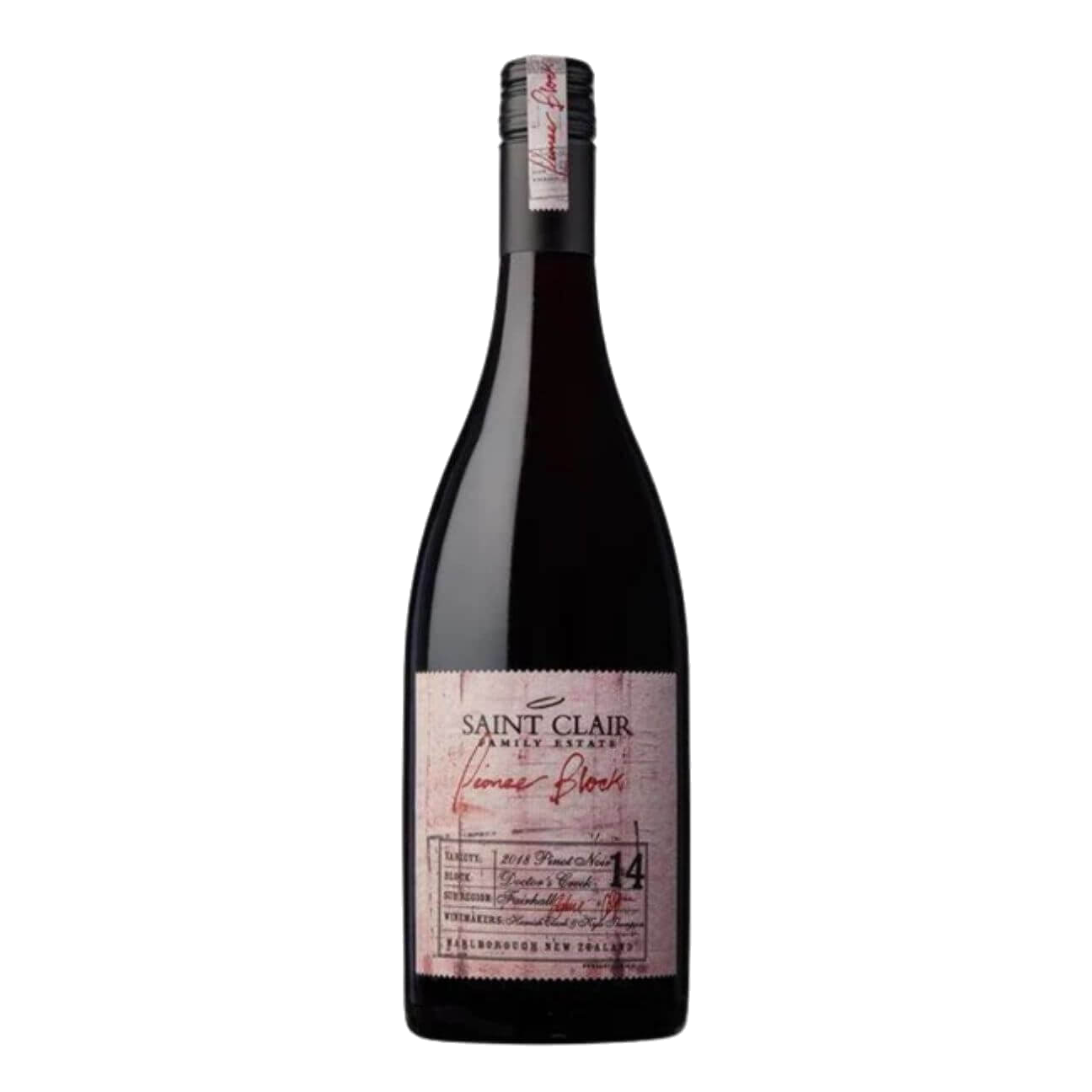 Saint Clair Pioneer Block 14 Doctor's Creek Pinot Noir 2021/22 (12 Bottles) Marlborough