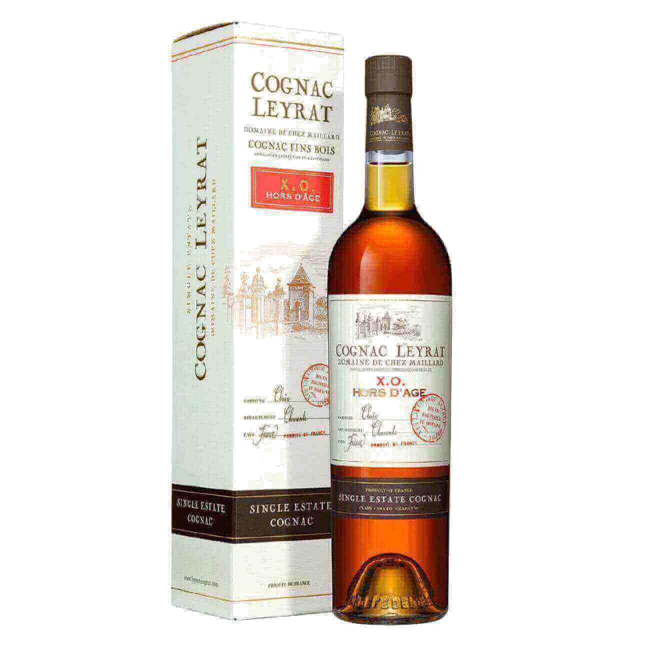Cognac Leyrat XO Hors d'Age NV (6 Bottles) Claix, France