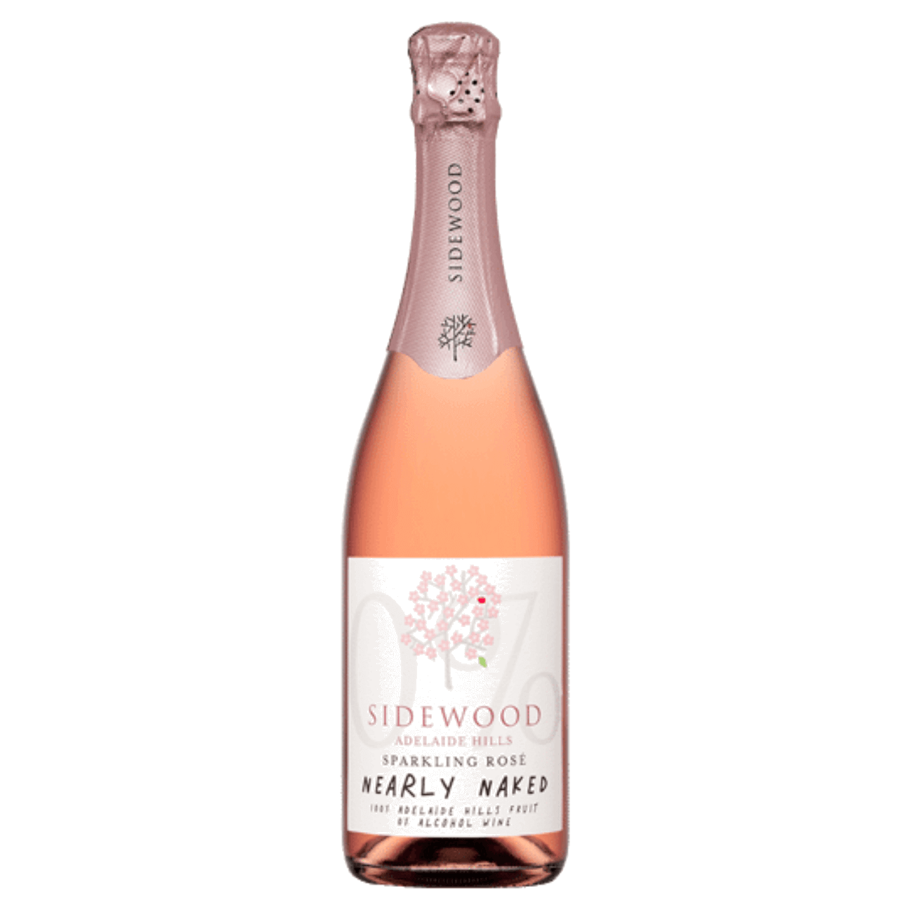 Sidewood Nearly Naked Sparkling Rosé 0% Alcohol NV (6 Bottles) Adelaide Hills, SA