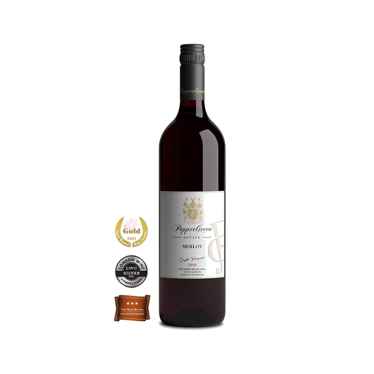 PepperGreen Estate Merlot Single Vineyard 2021 (6 Bottles) Southern Highlands, NSW