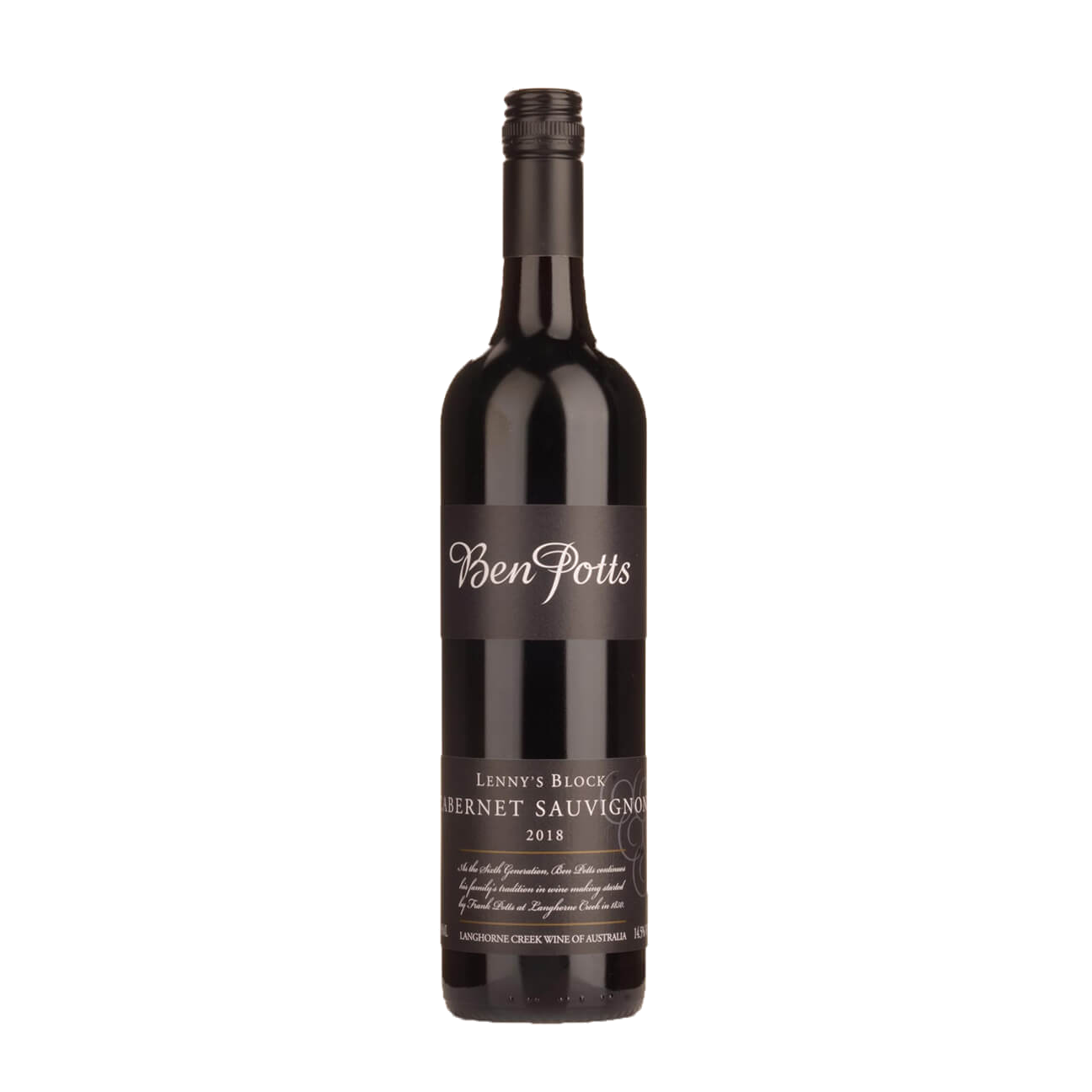 Ben Potts Wines Lenny's Block Cabernet 2021 (6 Bottles) Langhorne Creek, SA