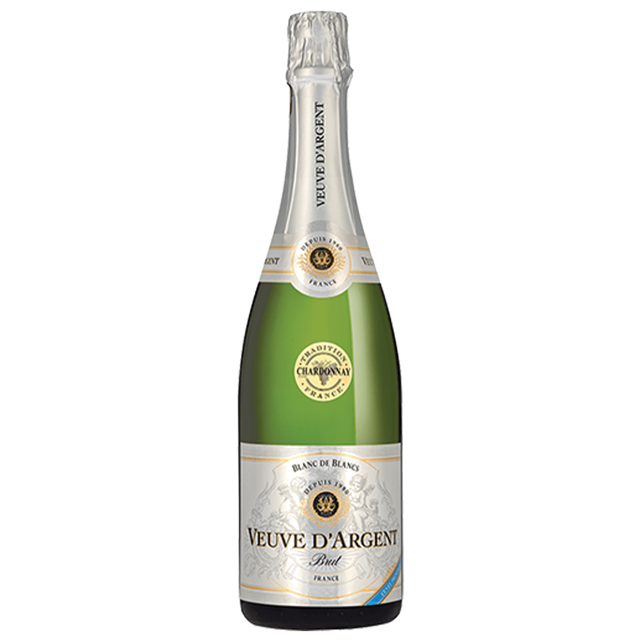 Veuve D'Argent Cuvee Prestige Blanc de Blancs Brut (6 Bottles) Burgundy, France